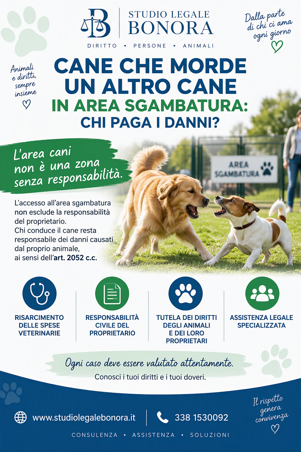 Cani in area sgambatura