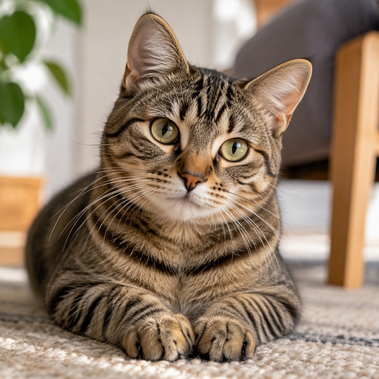 gatto accovacciato